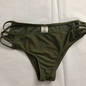Olive green swimsuit bottoms